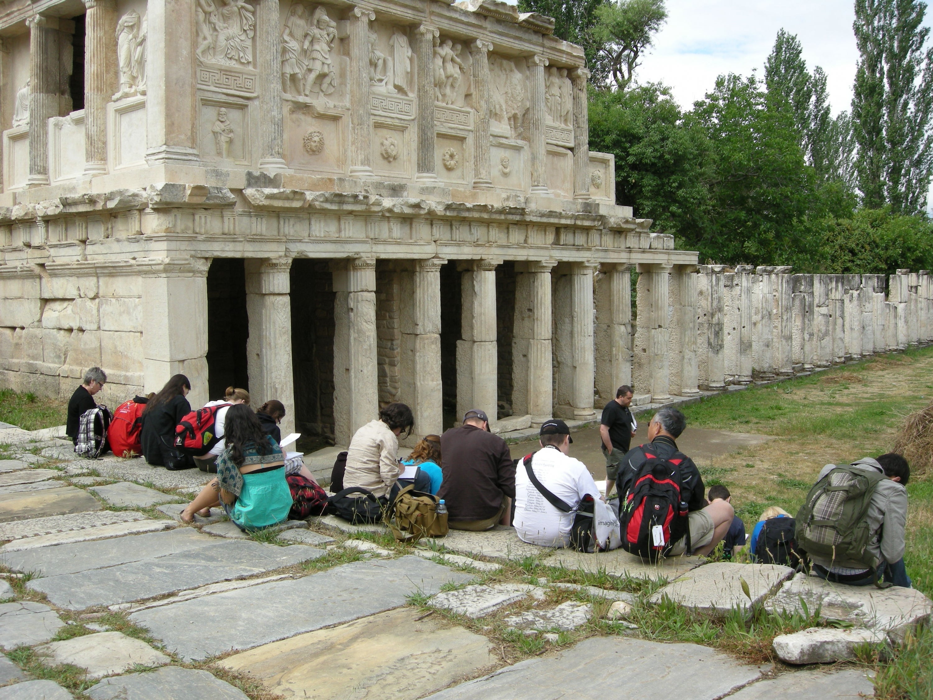 Professor Hardiman lecturing at the Sebasteion, Aphrodisias