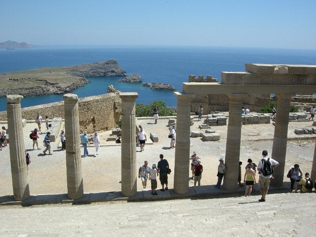 65. View from the acropolis at Lindos, Rhodes