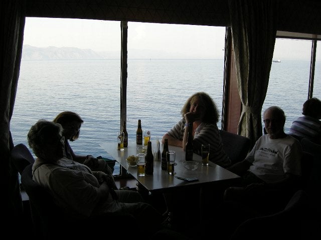 74. Faculty on the ferry, Aegean Sea