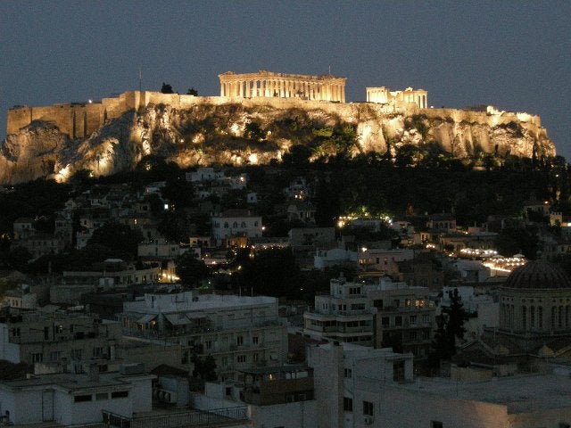 84. The acropolis from our hotel in Athens