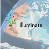 Illuminate logo on Canadian map