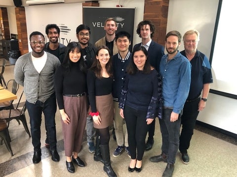 Top three teams and judges at the Climate Change Hackathon fall 2022. 