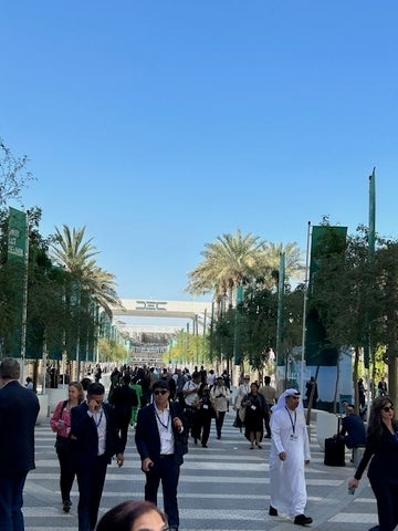 COP28 venue outdoor walkway