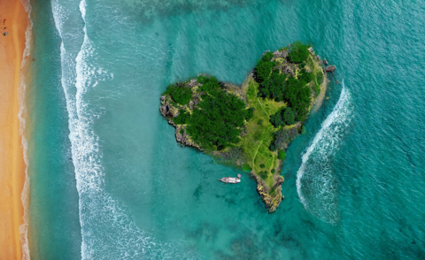 Heart shaped island