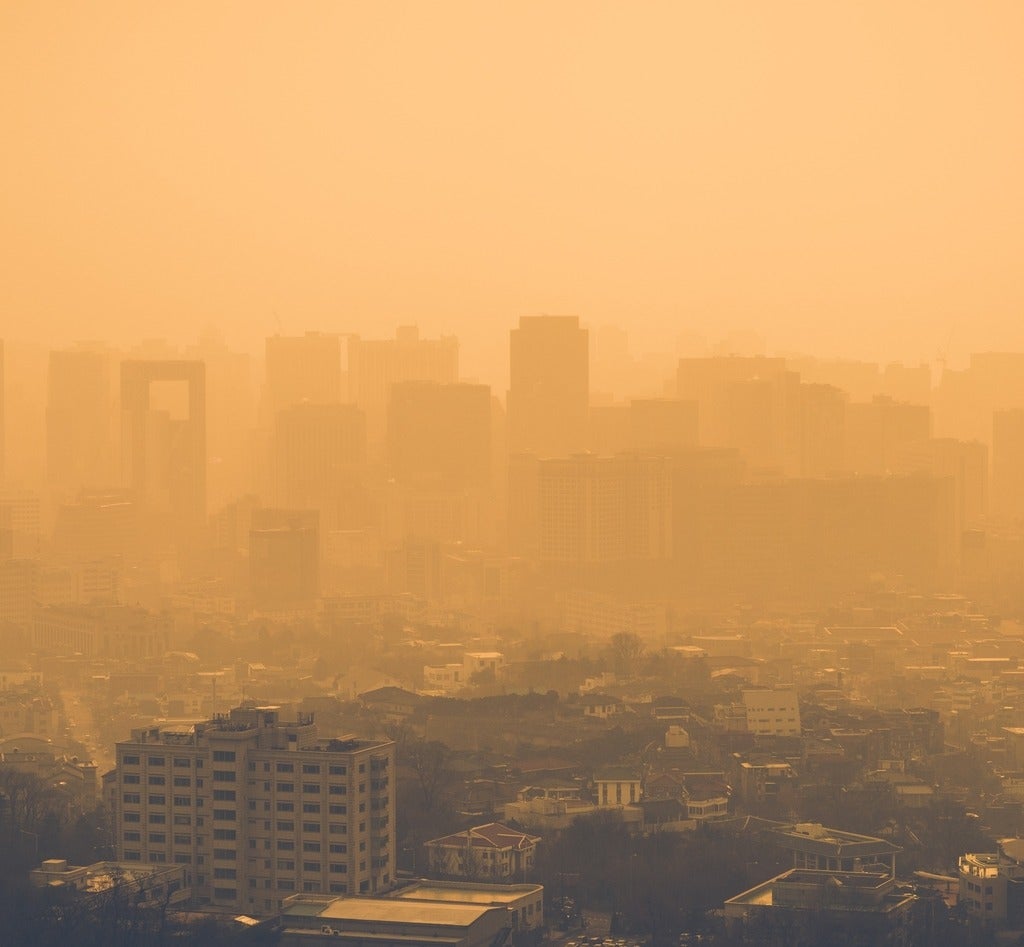 Hazy cityscape 