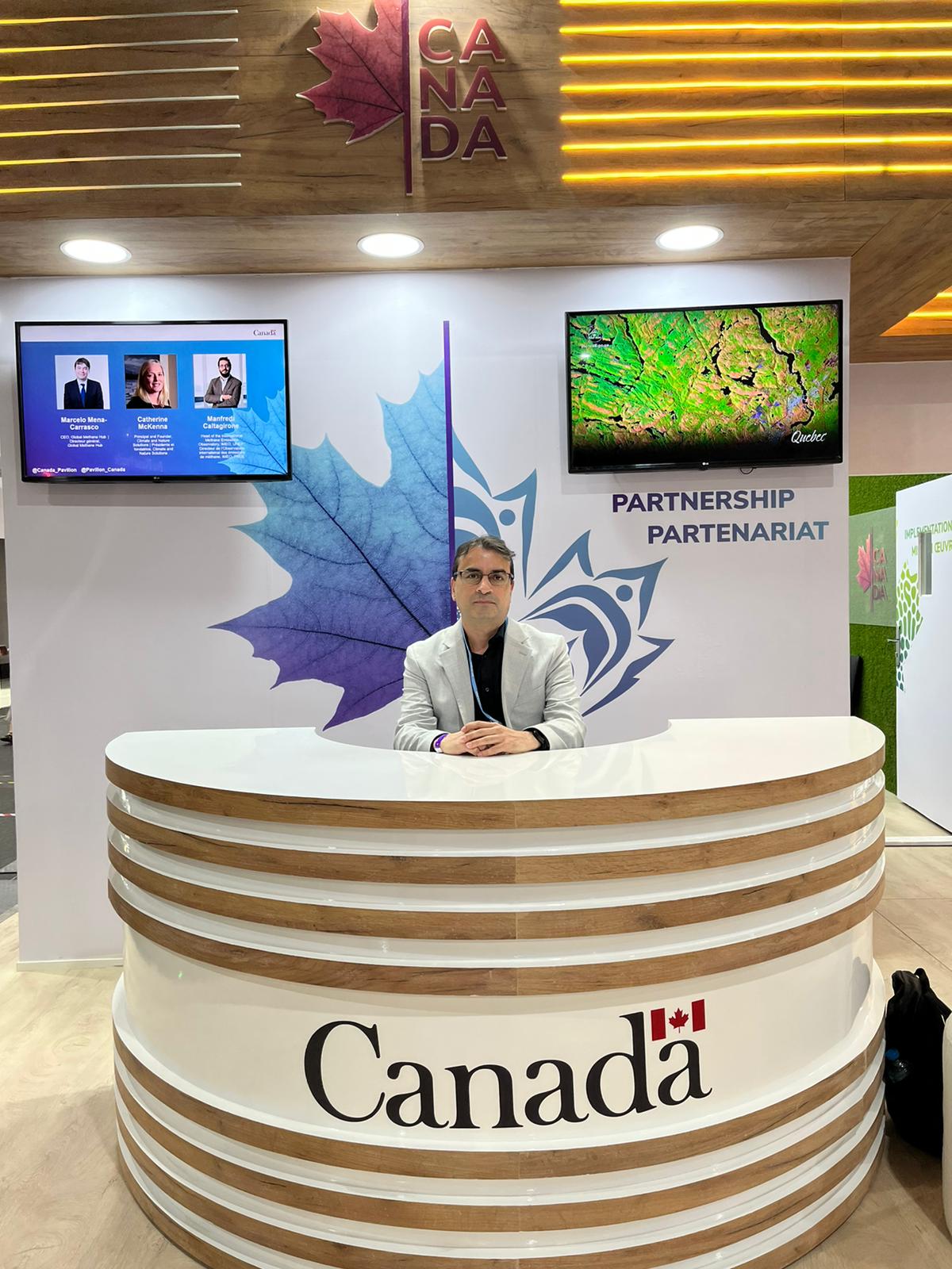 Zahid at the Canadian pavilion.