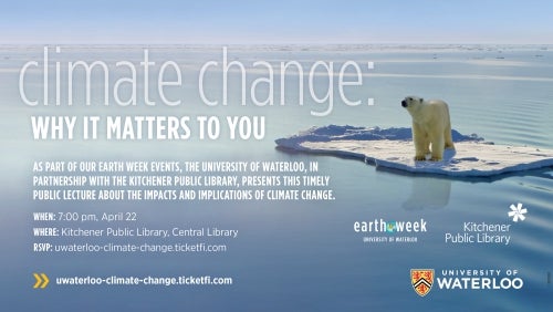 Public lecture on climate change poster