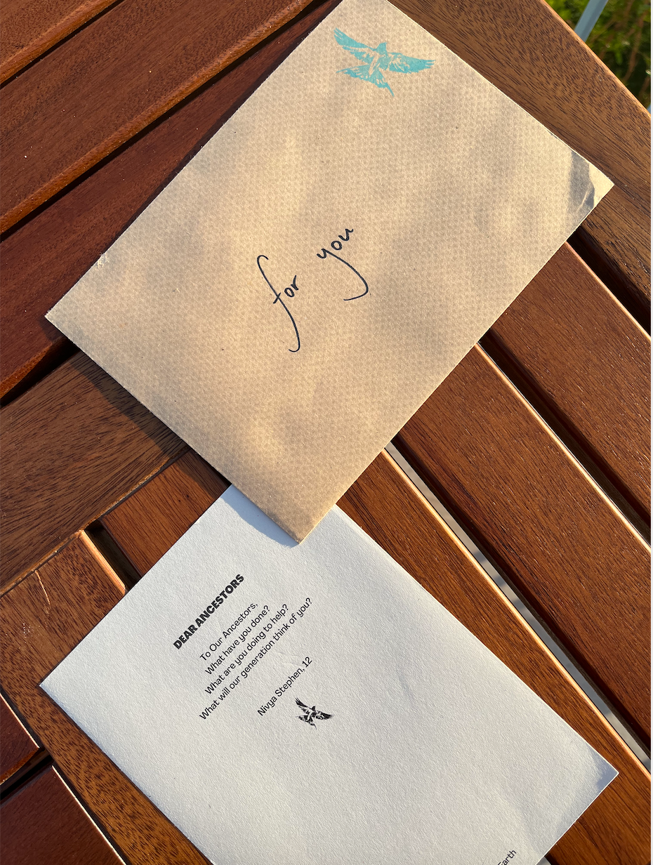 Envelope that reads "for you." 