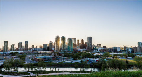 Calgary skyline on a sunny day