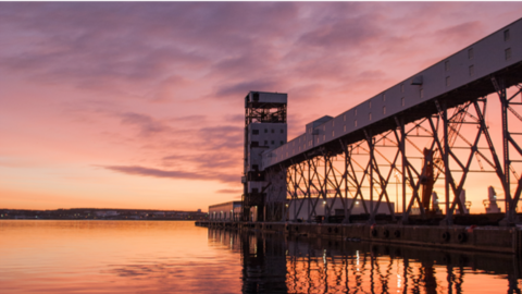 Halifax Port at sunset