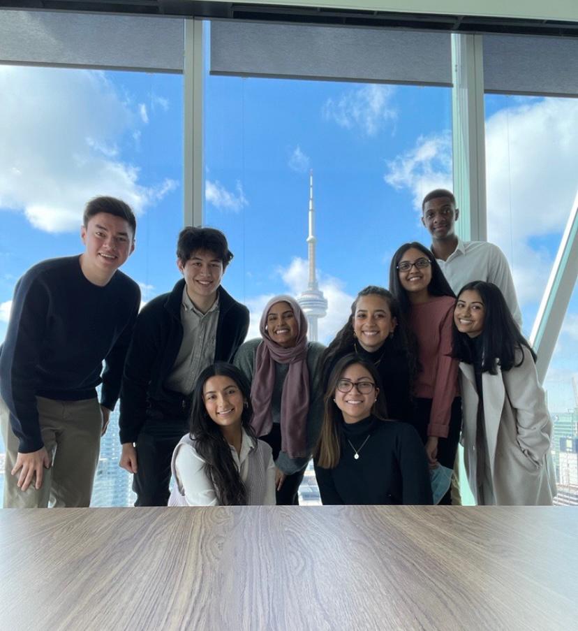 Dhruvi with others in front of the CN Tower