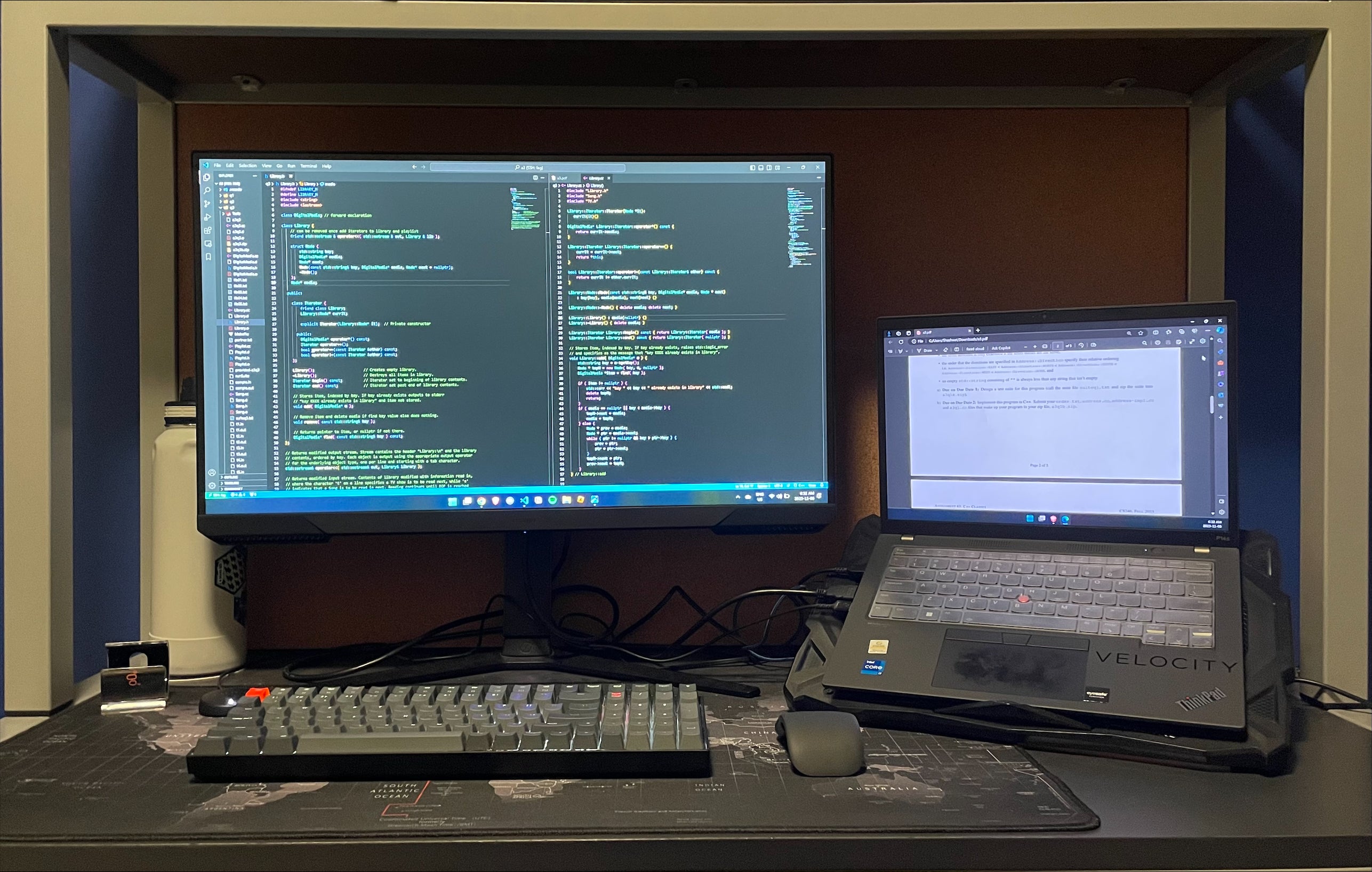 Code scripts on Shashwat's computer.