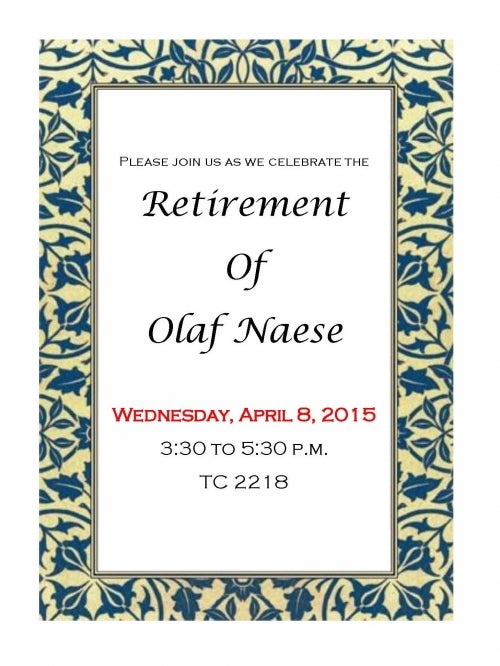 Olaf Naese retirement party