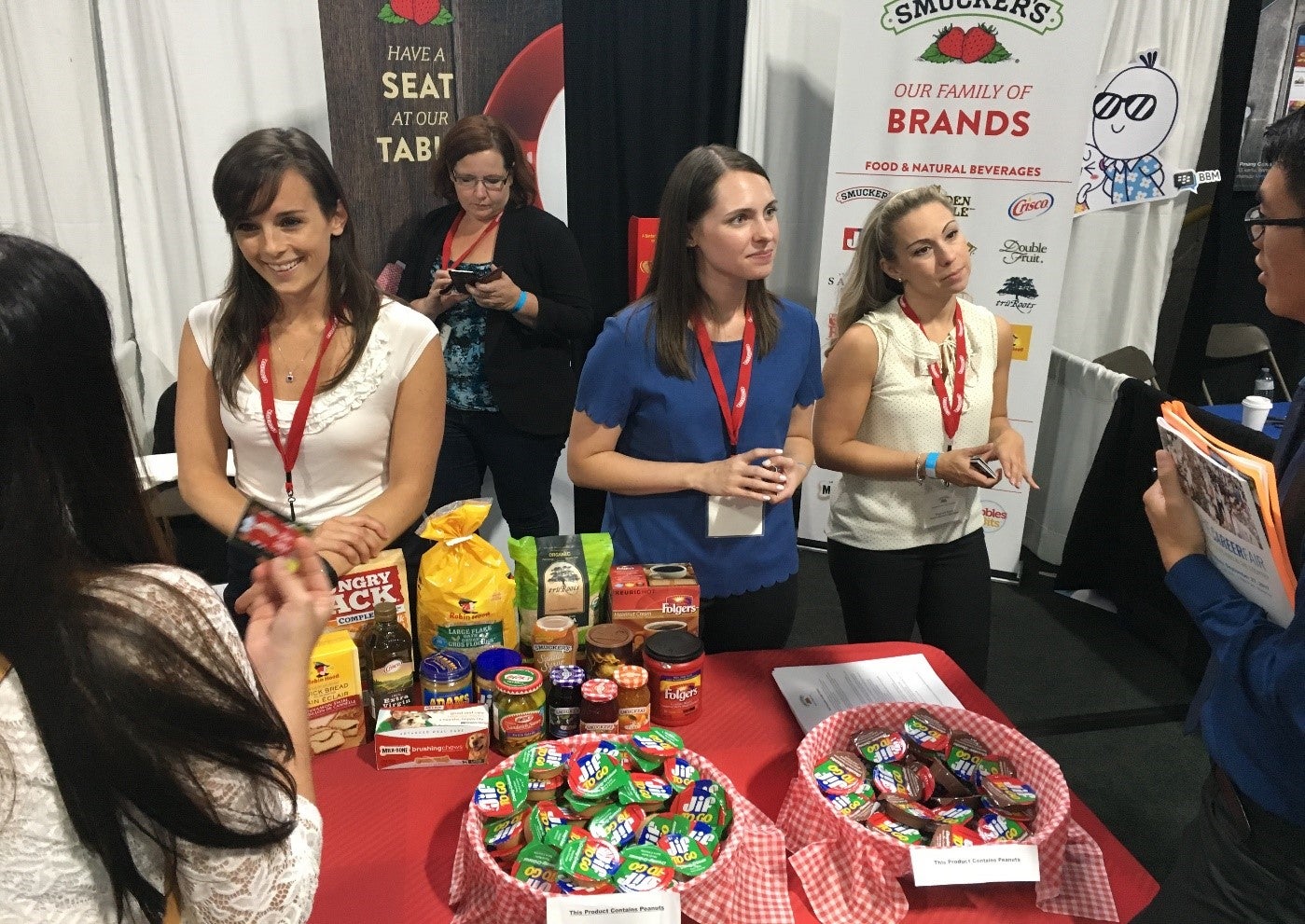 Smuckers booth at career fair