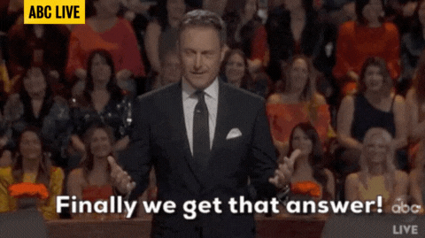 Gif with a man saying the quote, &quot; Finally we get that answer.&quot; This gif is provided by ABC LIVE.