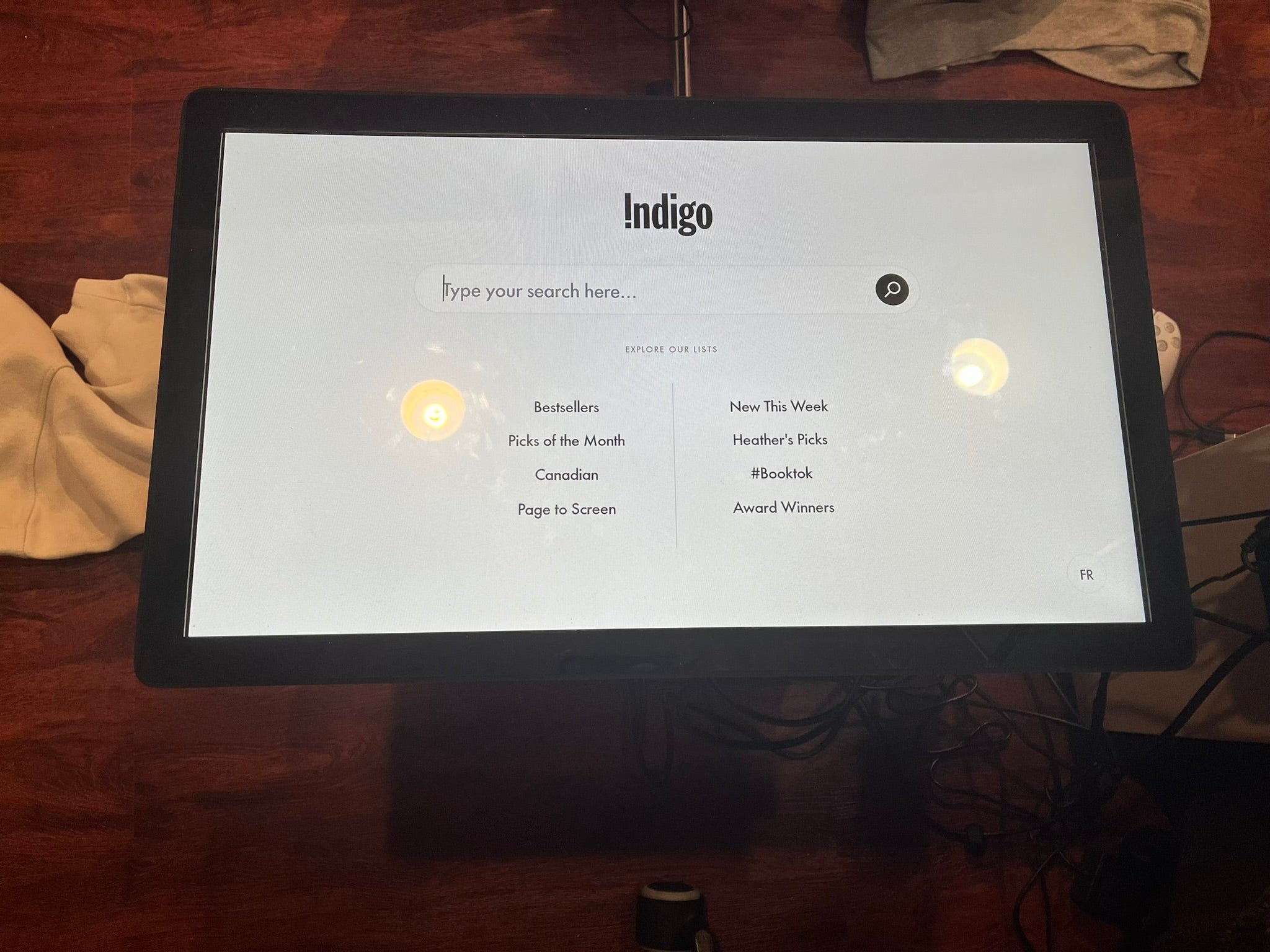 A picture of Eric's Kiosk project at Indigo