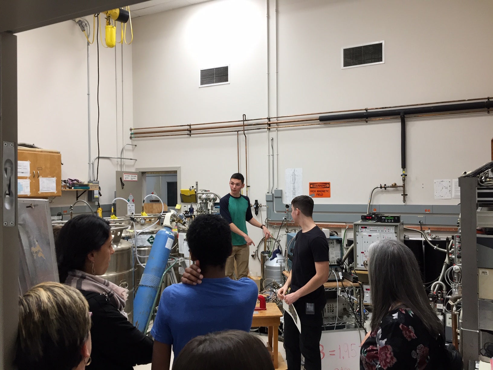 Jordan giving a tour at National Research of Canada's lab.