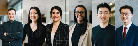 Collage of Co-op student of the year winners in professional attire