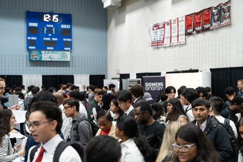 P4E job fair candid photo