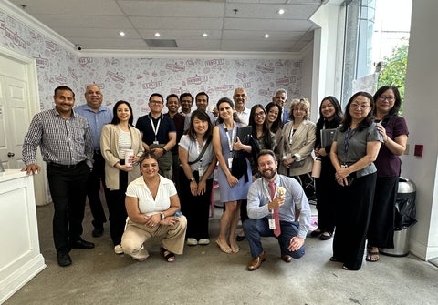 Emily Fitzgerald with a group of co-workers