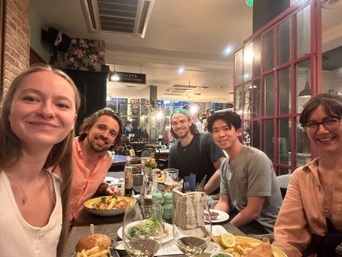 Benjamin Ng and friends out for dinner