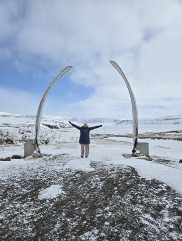 Mariam posing in Nunavut