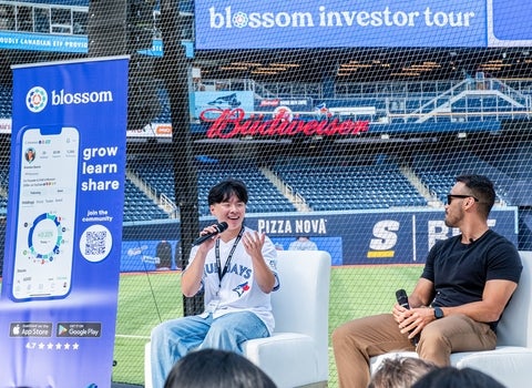 Tobin Tang speaking at the Blossom Social Investor Tour