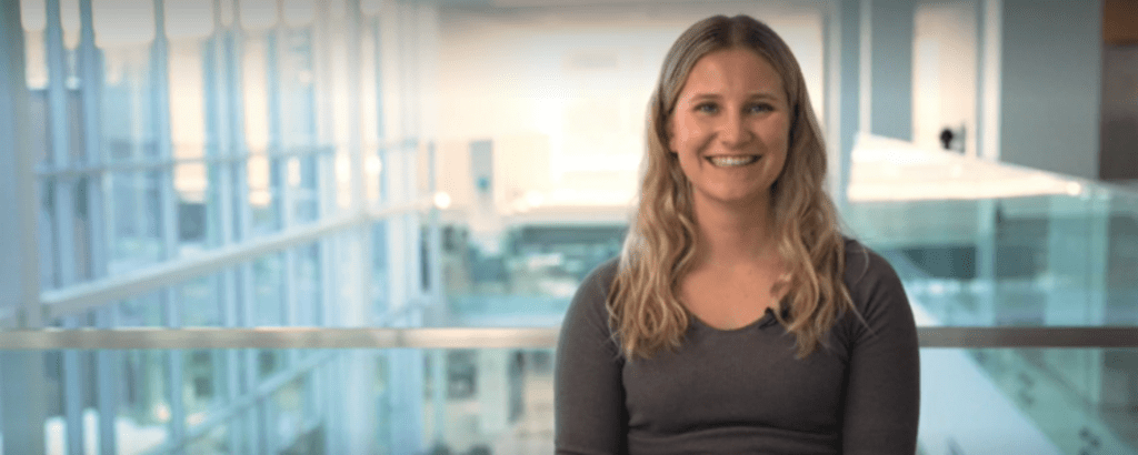 University of Waterloo Health Studies co-op student, Madison McBay, smiling.