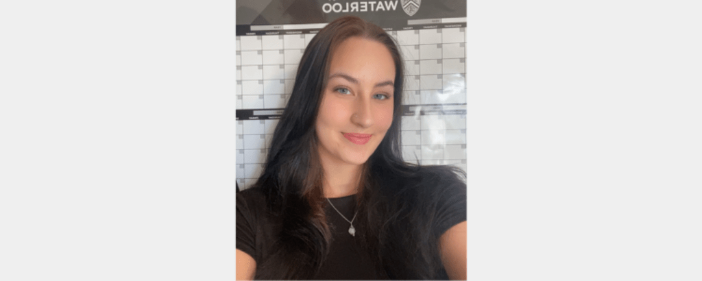 University of Waterloo Health student, Lexi Stumpf, smiling  