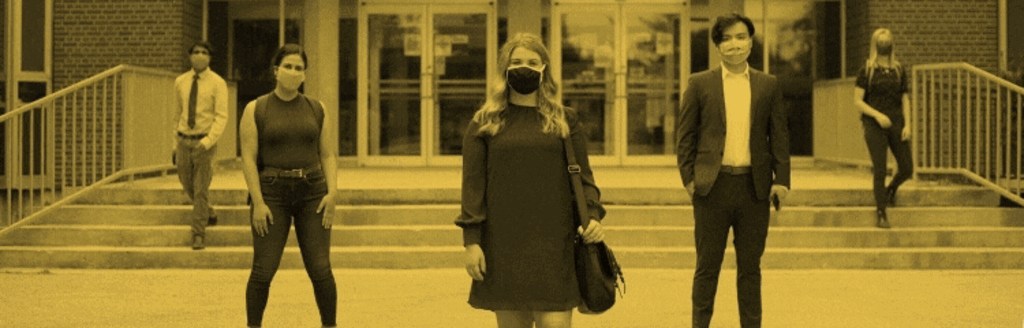 students wearing masks with the text future ready 