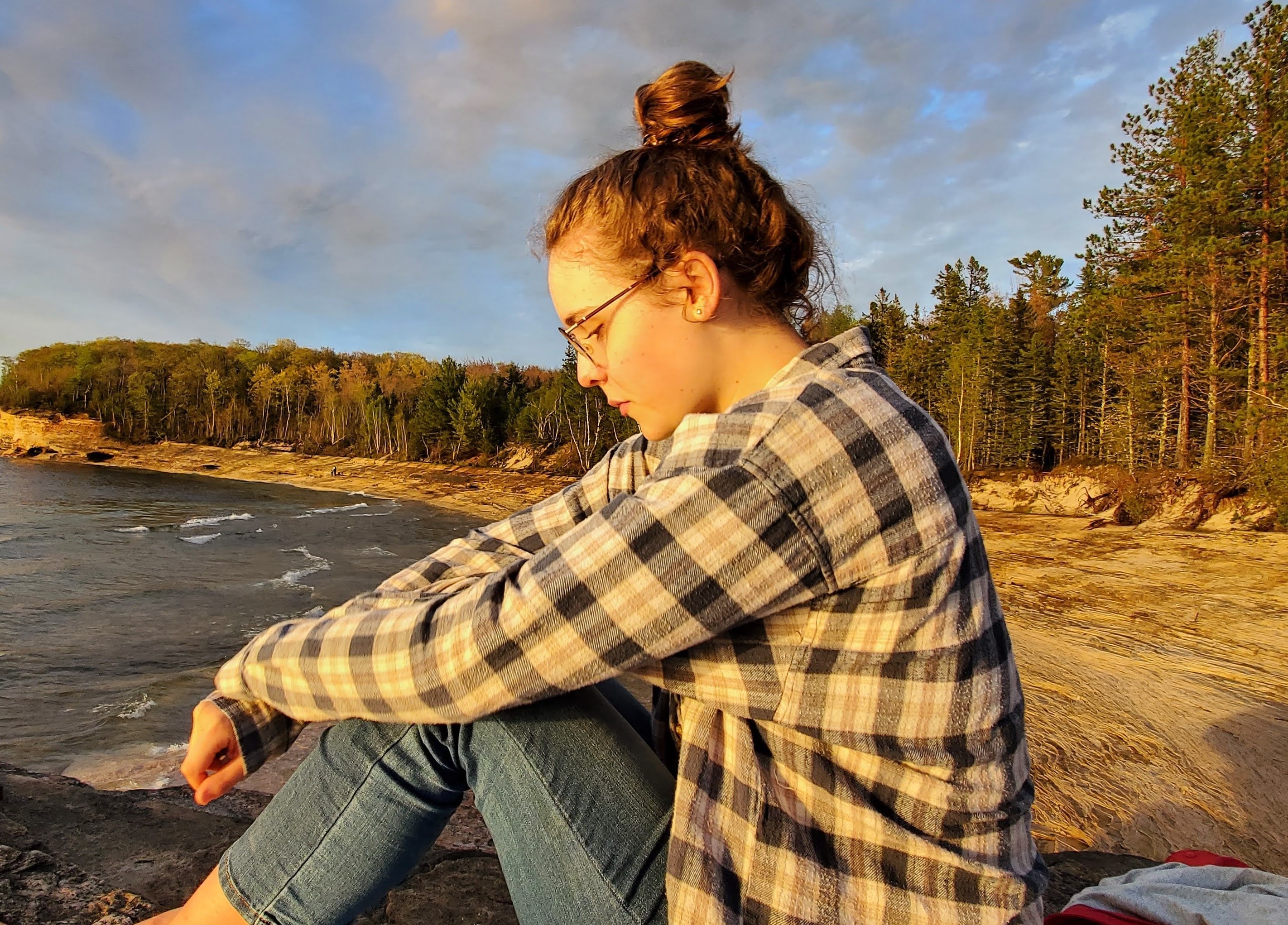 Abigail Ruhland at a beach