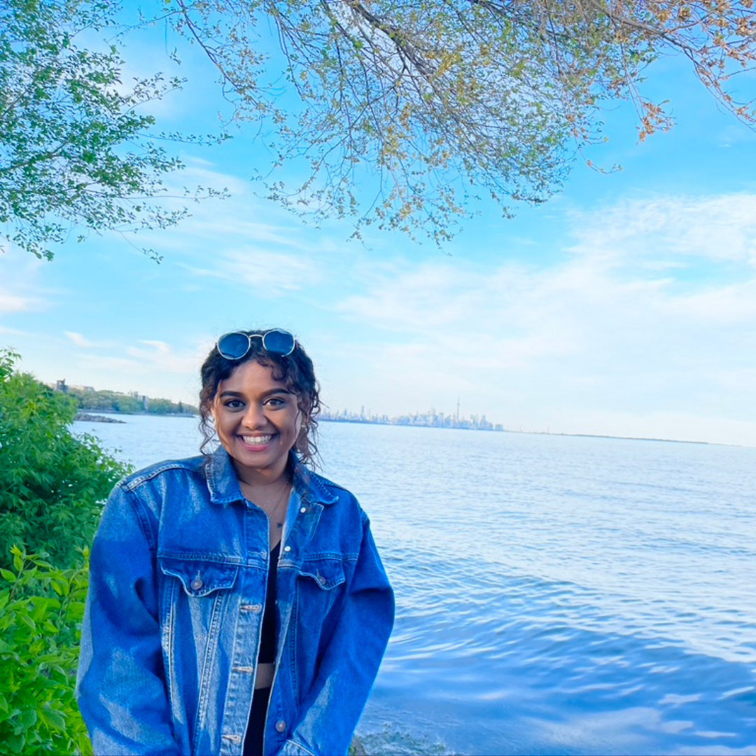 Nickie smiling at lakekshore beach