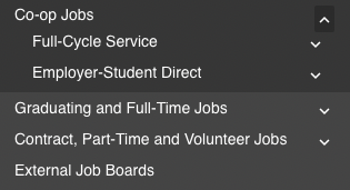 screenshot-of waterlooworks job board menu