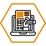 icon of computer and paper
