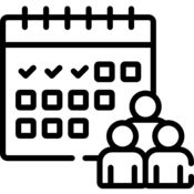 calendar with people icon