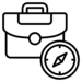 briefcase and compass icon