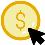 coin and mouse hovering over it