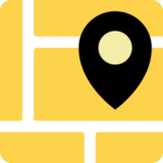 map with location pinned icon