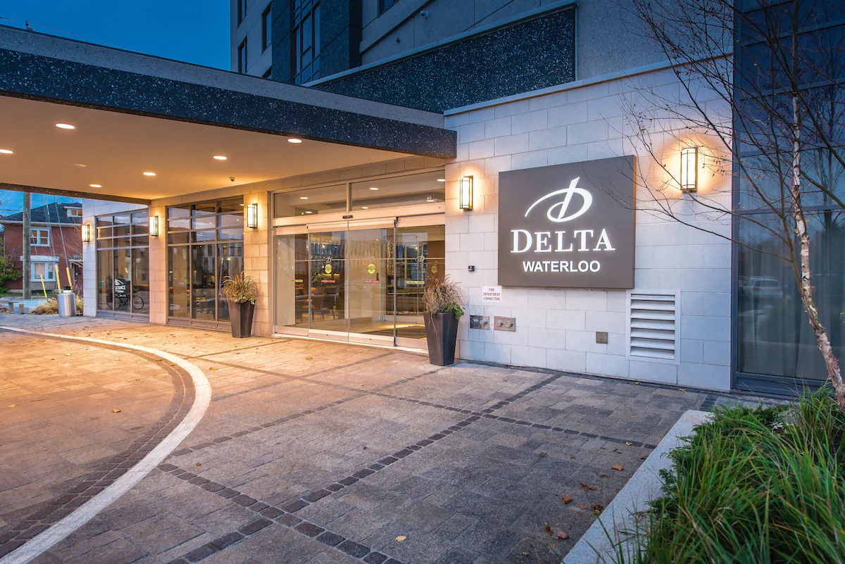 Delta Hotels Waterloo entrance.