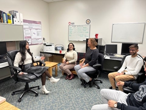 Lab photo of group discussion