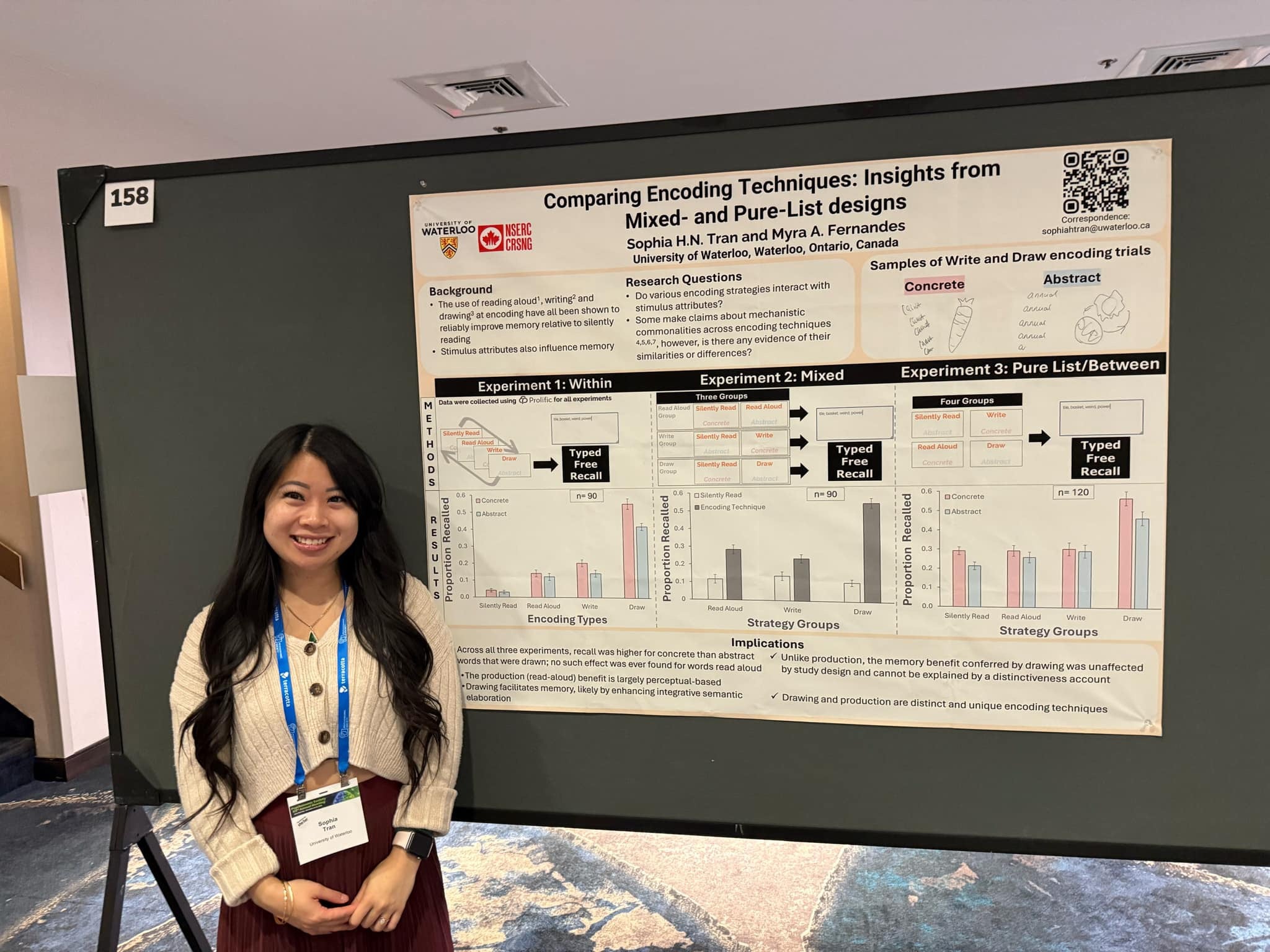 Sophia at Psychonomics Conference 2024