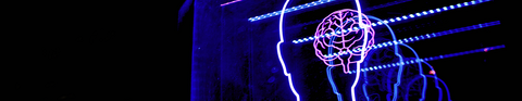 brain and head neon lights