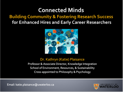 title slide on a black background for Connected Minds talk