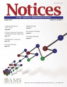 Notices of the American Mathematical Society journal cover