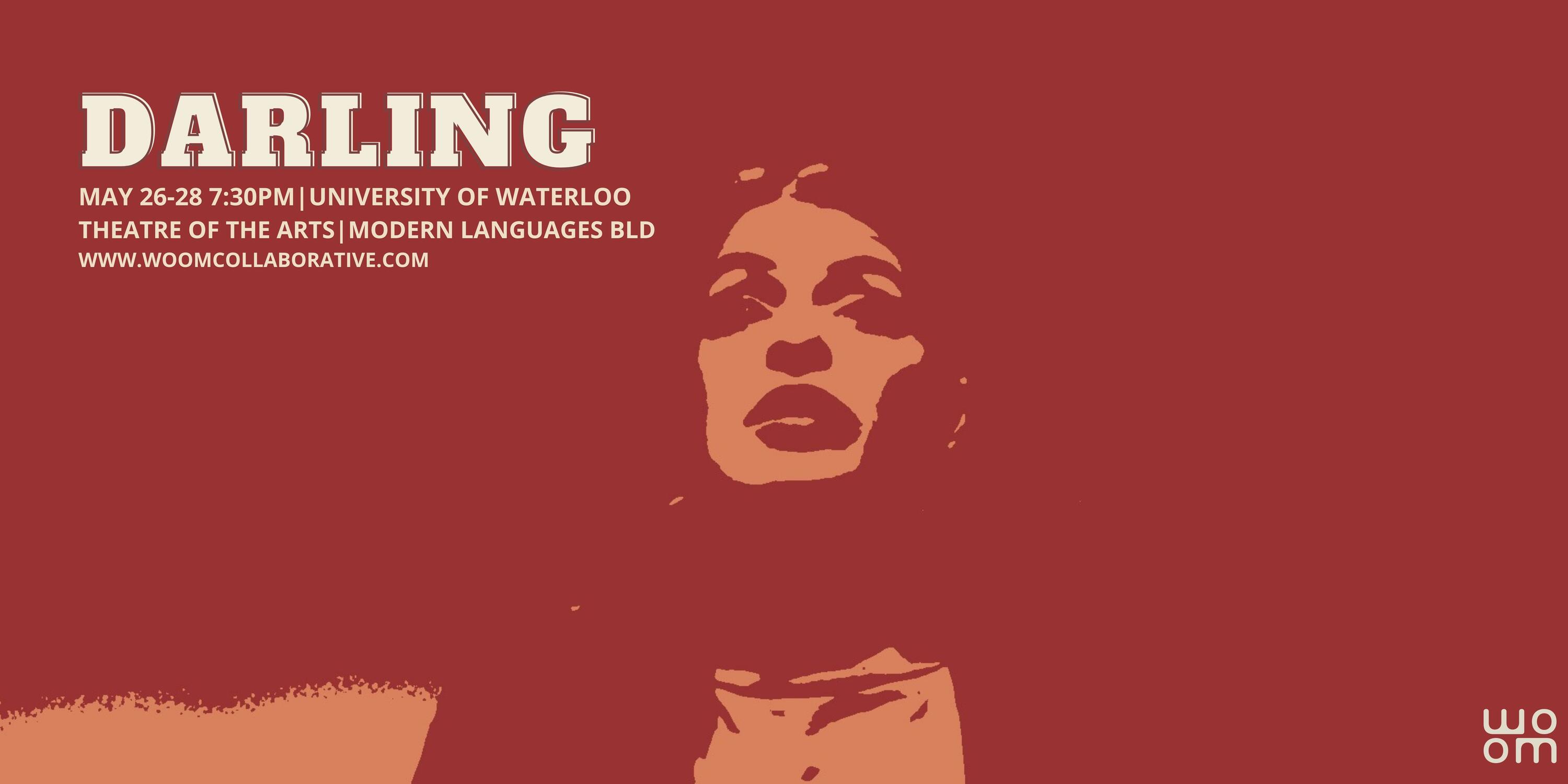 Poster for the performance of Darling.
