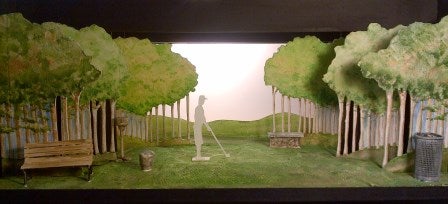 small scale model of an outdoor scene