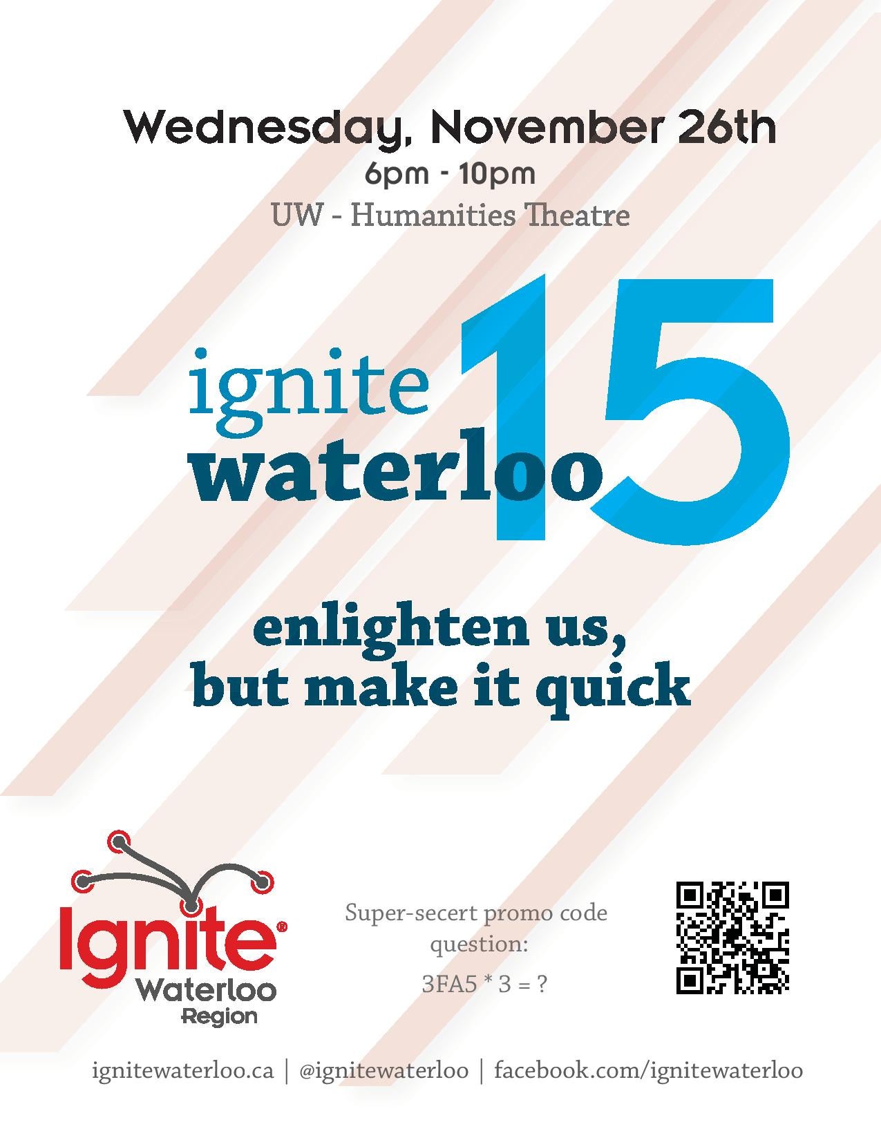 poster for Ignite Waterloo