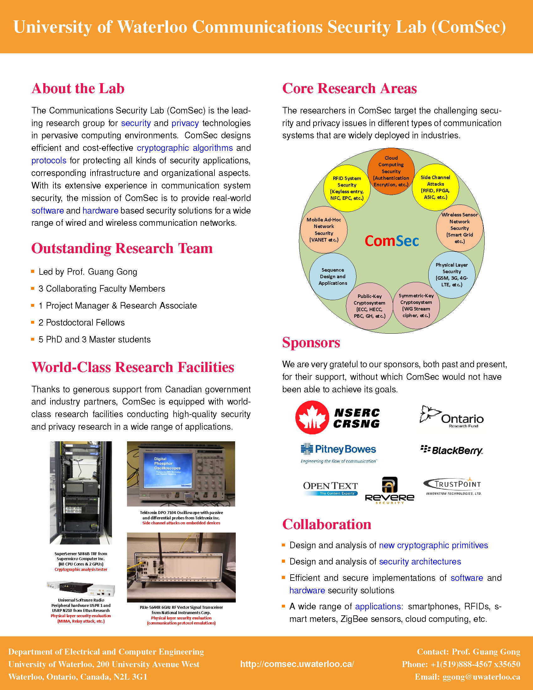 University of Waterloo Communications Security Lab (ComSec)