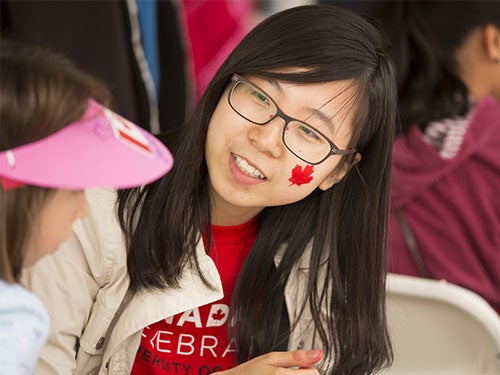 Canada Day student volunteer