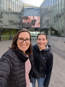 Dr. Mary Woesnner and Sarah Dunbar taking selfie at Victoria University 